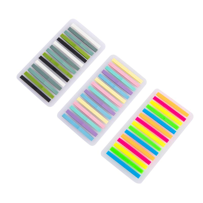 300Pcs Color Stickers Transparent Fluorescent Sticky Note Flags Very Thin Strip Sticker Writable Color Transparent Notes