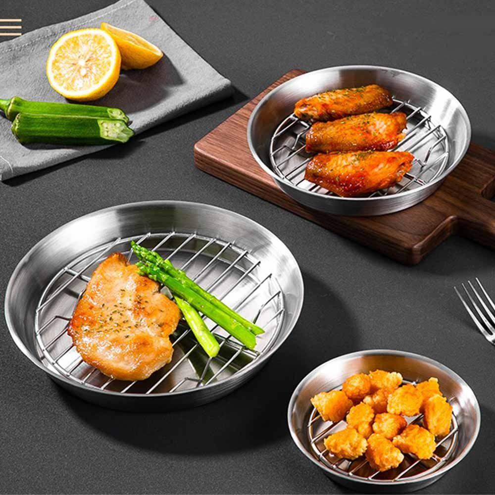 Stainless Steel Roasting Pan Set Non-stick Roasting Cooking Rack Air Fryer Accessories