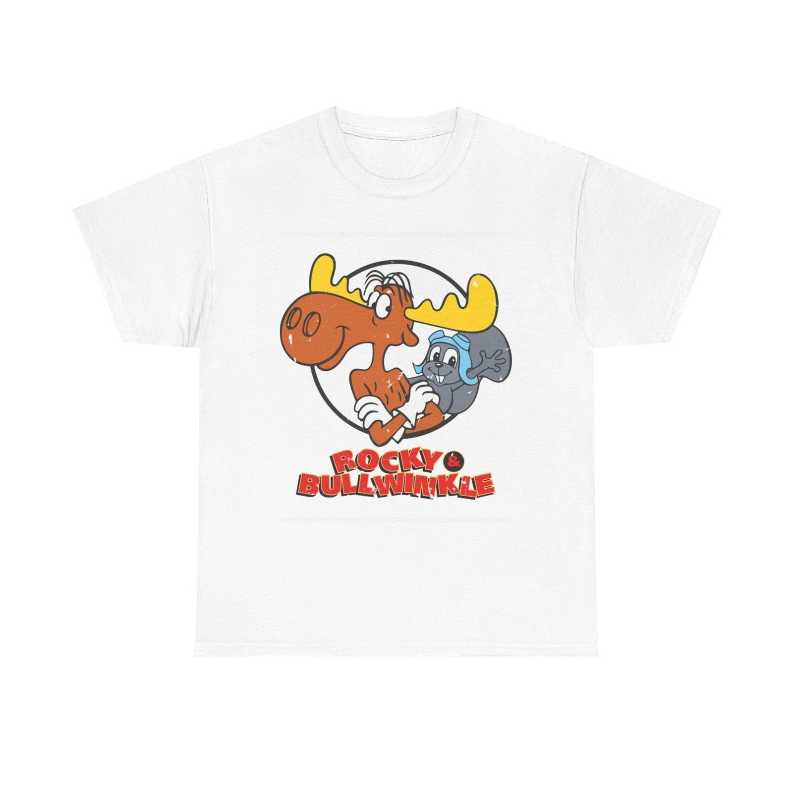 Men s and Women s T-shirts Rocky And Bullwinkle Graphic M