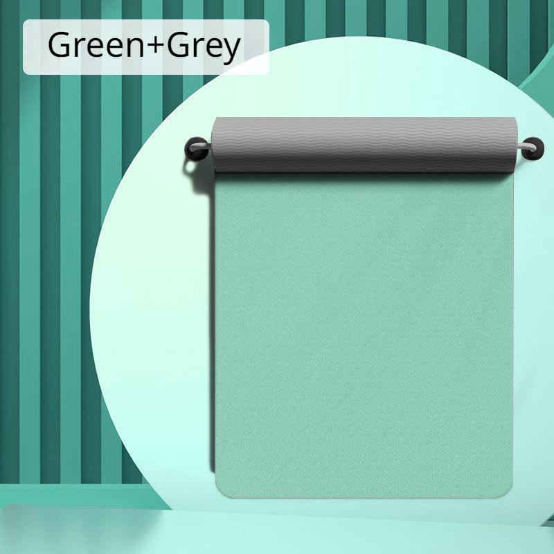 Environmentally Friendly TPE Yoga Mat Thickened High-density Waterproof Fitness Mat Household Anti-skid and Shock-absorbing Dance Mat