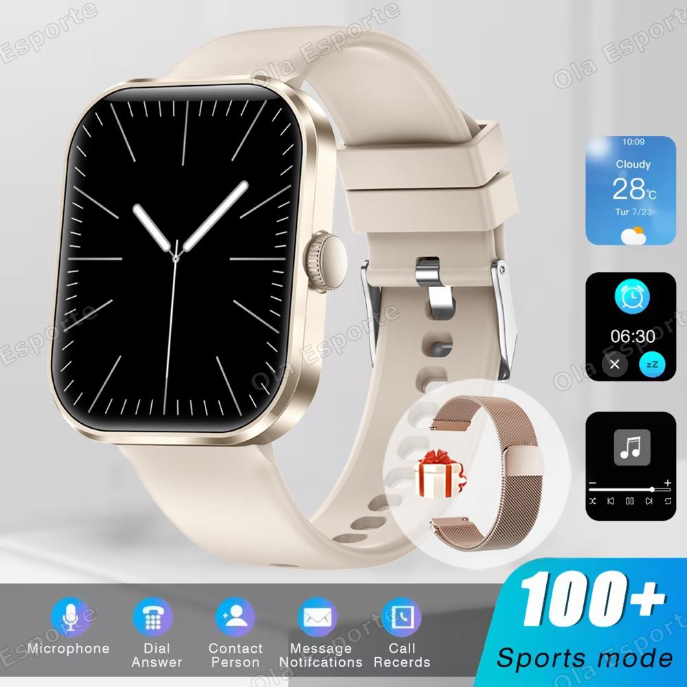 New Smart Watch Full Touch Screen Bluetooth Call AI Voice Heart Rate Waterproof Watches Sport Bracelet Smartwatch Women Men