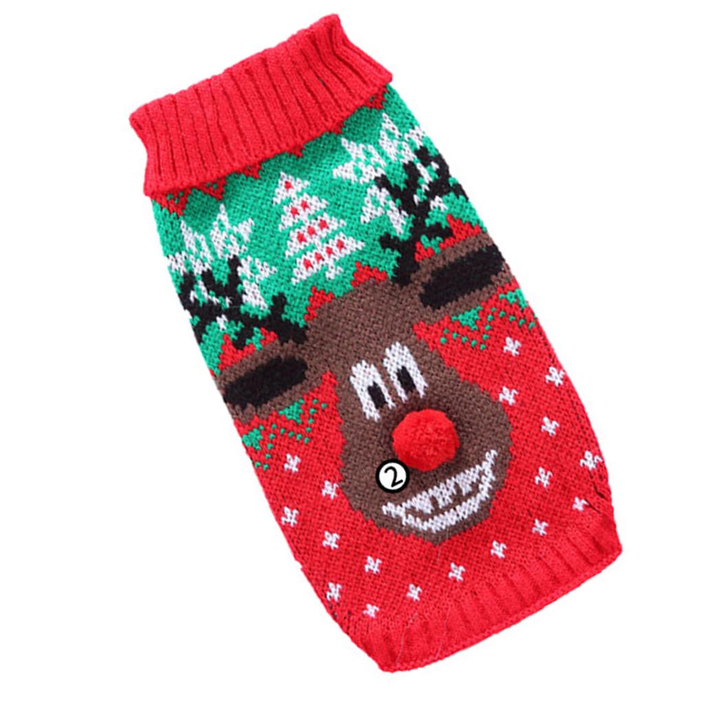 Dog Elk Sweater Autumn Fashionable Cute Warm Comfortable Pet Christmas Sweater for Christmas Party Home Travel Red XXL