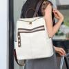 Contrast Backpack Women's Soft Leather Outdoor Travel Backpack