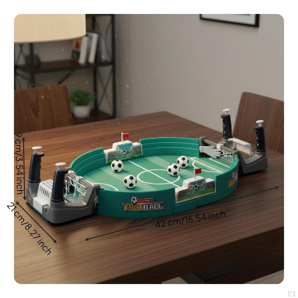 Desktop Football Game 2 Player Mini Foosball Interactive for Kids, Home, Parties M Balls