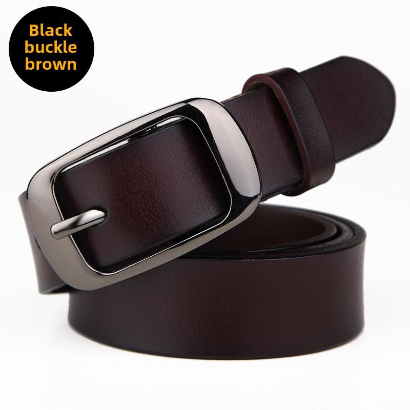 

Женский ремень из натуральной кожи - пряжка-булавка, регулируемый модный аксессуар для пояса 115cm