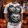 Men's Halloween Short Sleeve T-Shirt Casual Round Neck Top for Holiday Celebration