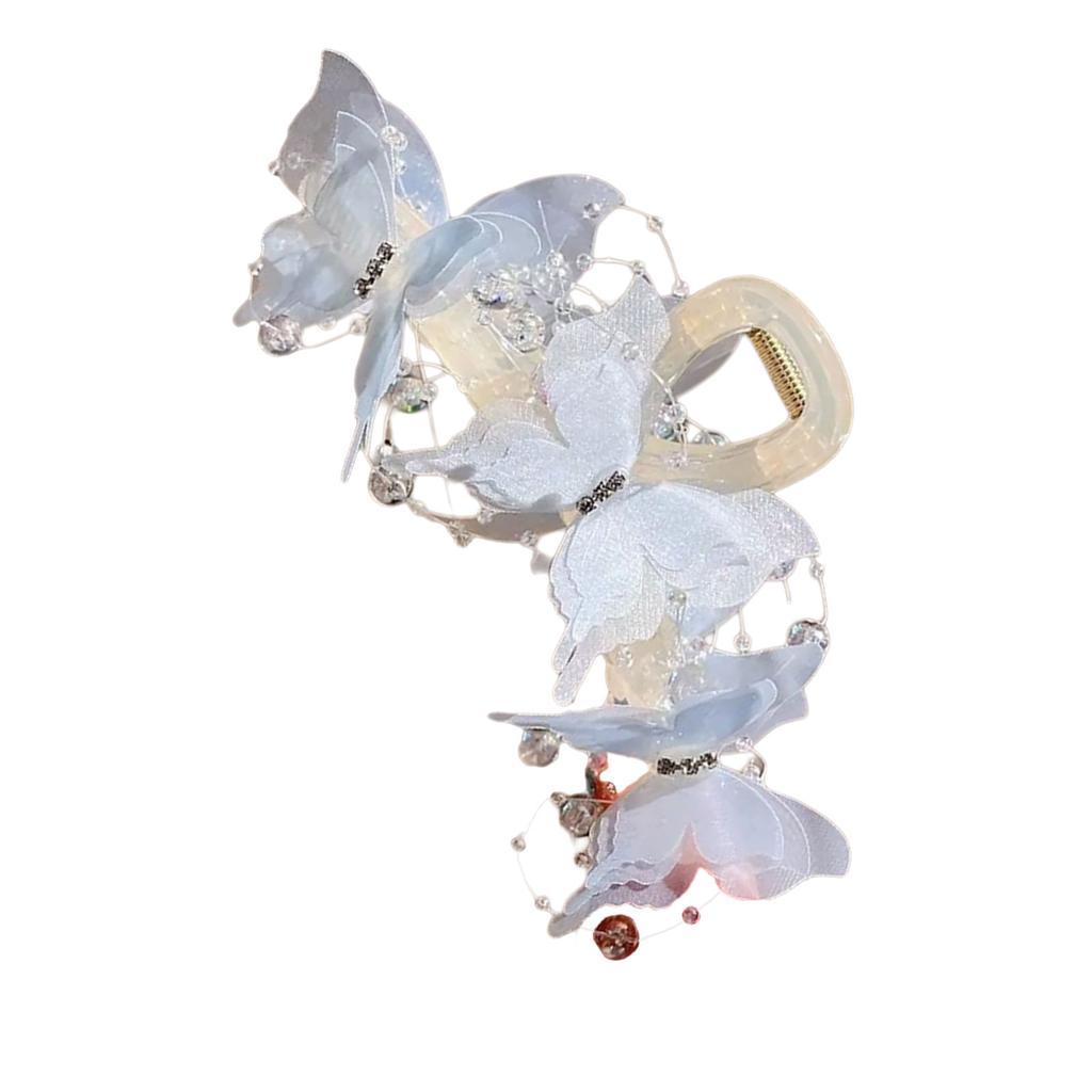 Acrylic Butterfly Hair Clip for Female Mesh Jaw Clip Casual Wear Headpiece Elegant Wedding Hair Grip Sweet Hair Ornament