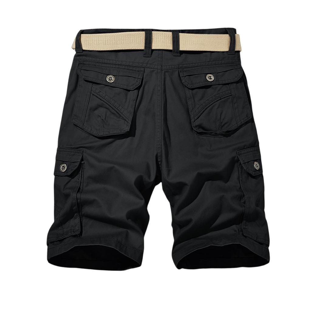 Men's Cargo Shorts Casual Loose Fit Color Shorts With Zipper And Multiple Pockets For Work And Sports