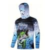 Maglia con Cappuccio da Pesca Protezione UV Maglietta Solare per Attività Estive