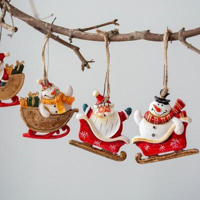 Christmas Resin Small Pendant Tree Pendant Home Christmas Party Decoration Supplies