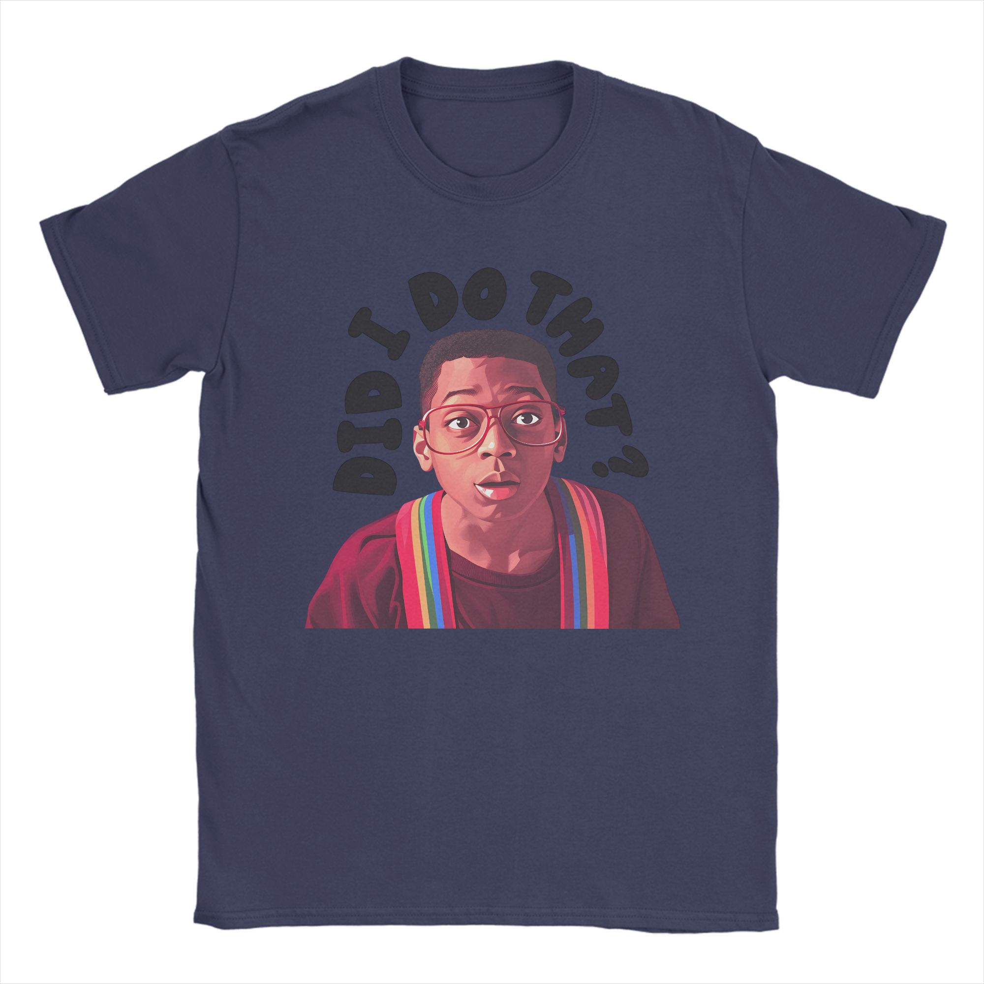

Summer Steve Urkl Did I Do That Hip Hop T Shirts Cotton Tshirt for Men Y2K Fun Wholesale Short Sleeve Clothing 4XL