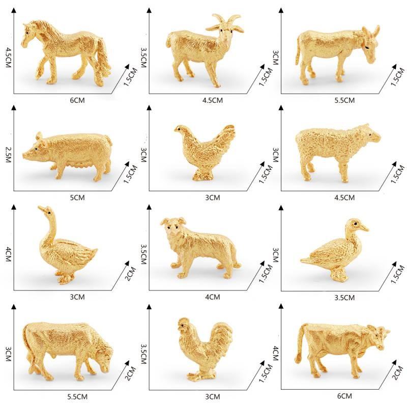 Miniature Pvc Farm Animal Model Pack With Static Livestock And Poultry For Collection And Decor