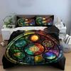 "Colorful Stained Glass Decoration Set" Soft Comfortable Duvet Cover Bedding Set Included 1*Duvet Cover & 2*Pillowcases gift