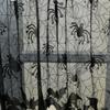 Halloween Black Short Cafe Curtain, Doorway Hanging Decoration for Party