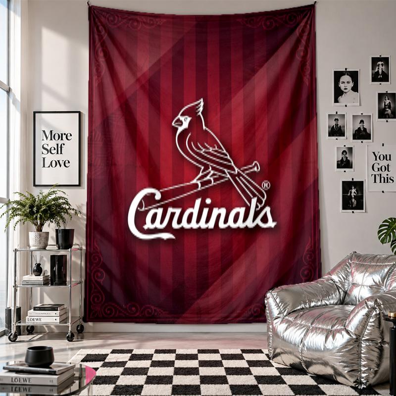 St. Louis Cardinals Wall Tapestry Home Decor Wall Hanging Cloth for Bedroom Living Room Background