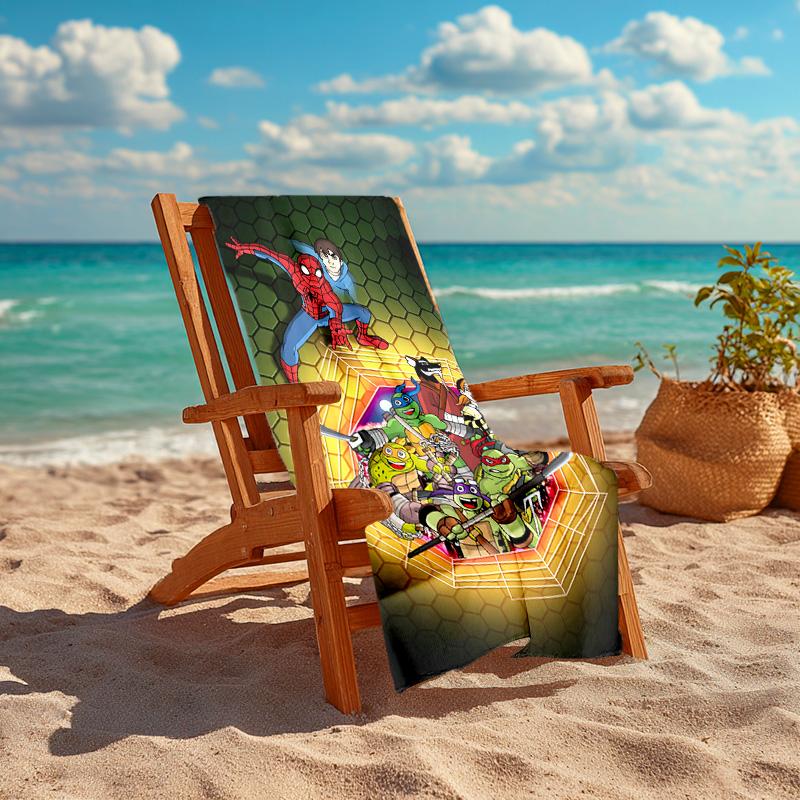1pc Superhero Adventures Unite Microfiber Beach Towels Quick Dry Towel Sand Beach Towels Pool for Travel Swim Pool. S07210155