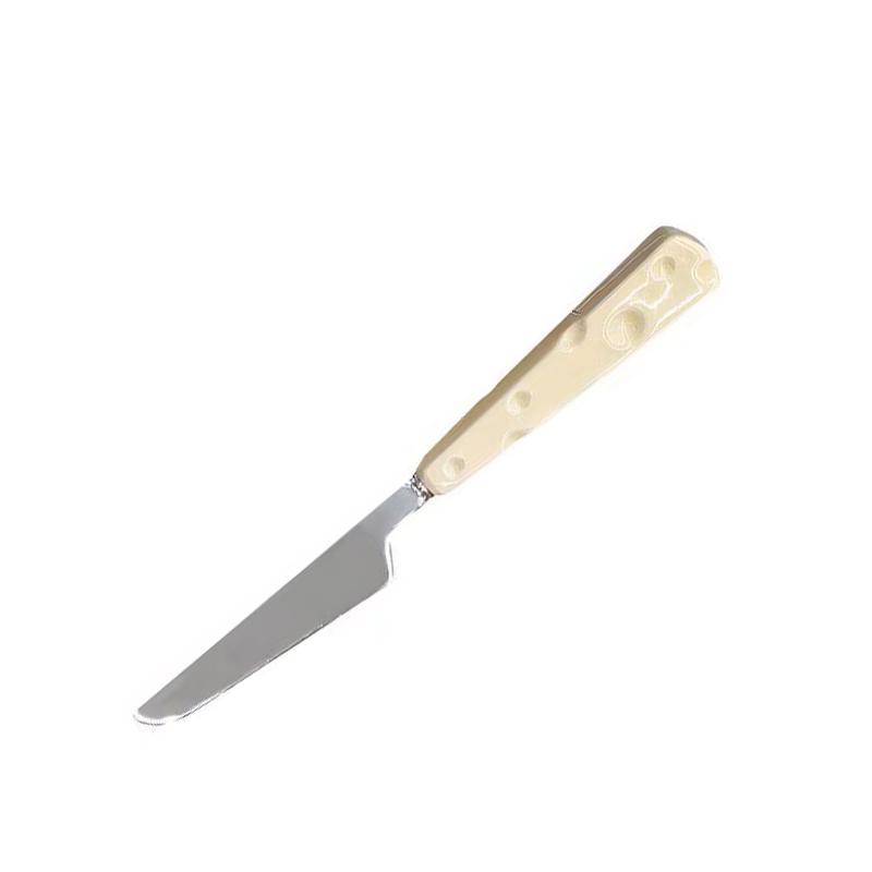 

Stainless Steel Knife Fork Spoon Ceramic Cheese Shaped Handle Tablewares Cute Appearance Elegant Household Dinnerware TMZ