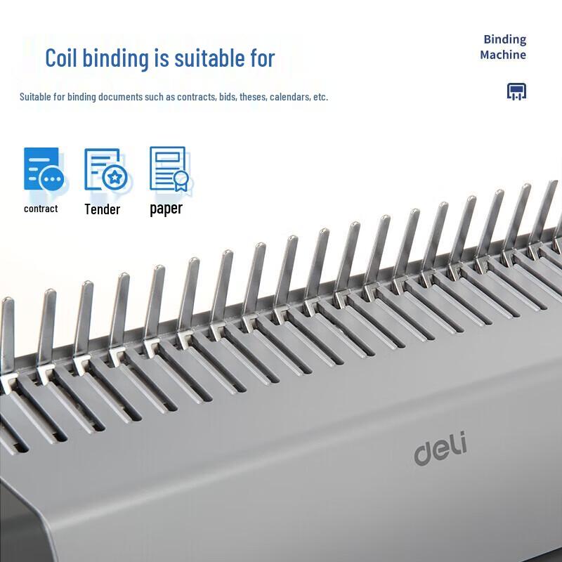 Deli 3870 Comb Binding Machine CN plug (adapter included)
