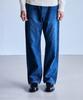 MANNERGRAM Elastic Waist Straight Denim Pants Loose Fit_Fit5 Medium Blue