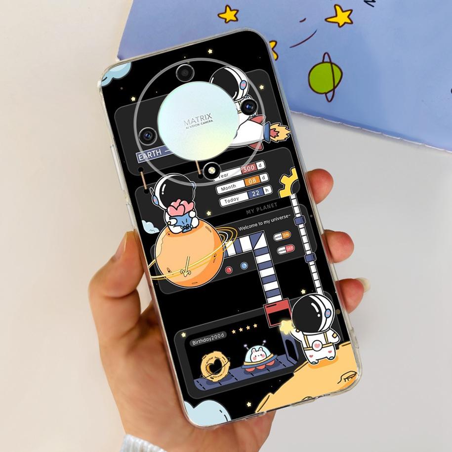 For Honor X9b 5G Case 2023 Fashion Flower Clear Silicone Soft Back Cover For Honor X9a RMO-NX1 Funda HonorX9 X 9 X 9B X 9A Coque
