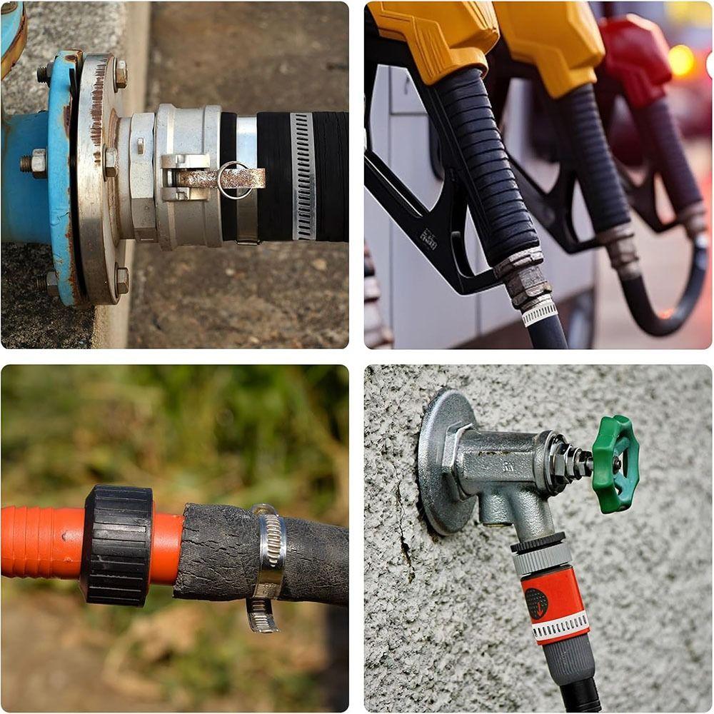 Adjustable Hose Clamps 304 Stainless Steel Clamp Fasteners New DIY Metal Strap  Pipe Tube