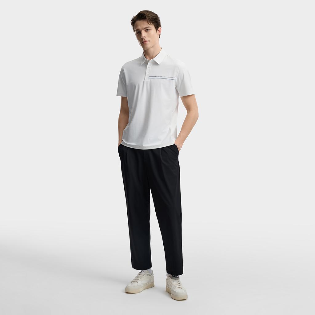 Fila White Fashion Simple Classic Daily Versatile Comfortable Woven Casual Pants Men bottoms Black F11M623801FBK