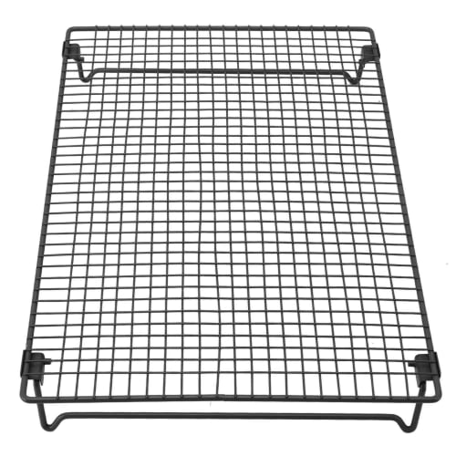 Non-Stick Baking Cooling Rack, Efficient, Non-Stick Cookware, Baking Rack, Baking Supplies, Cookies, Bread, Donuts (Black)