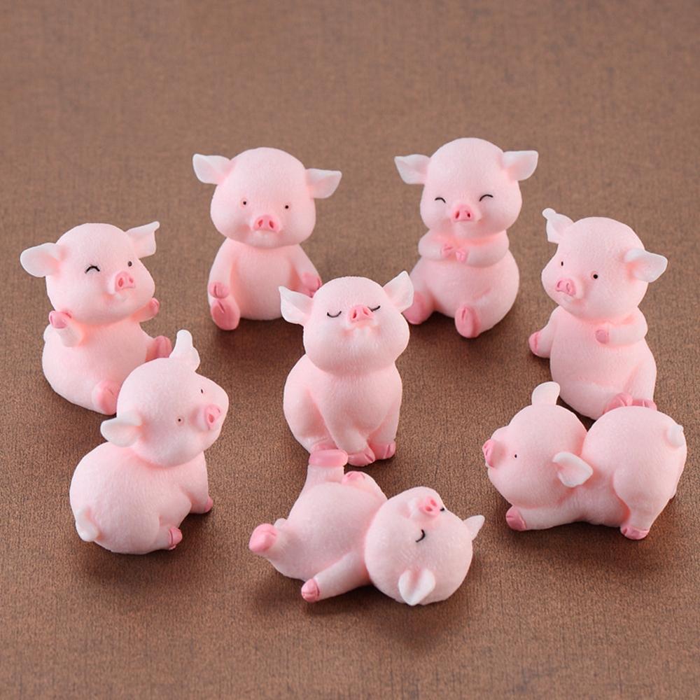 Ornament Animal Statue Toy Dollhouse Accessory Micro Landscape Decoration Pig Miniature Resin Craft