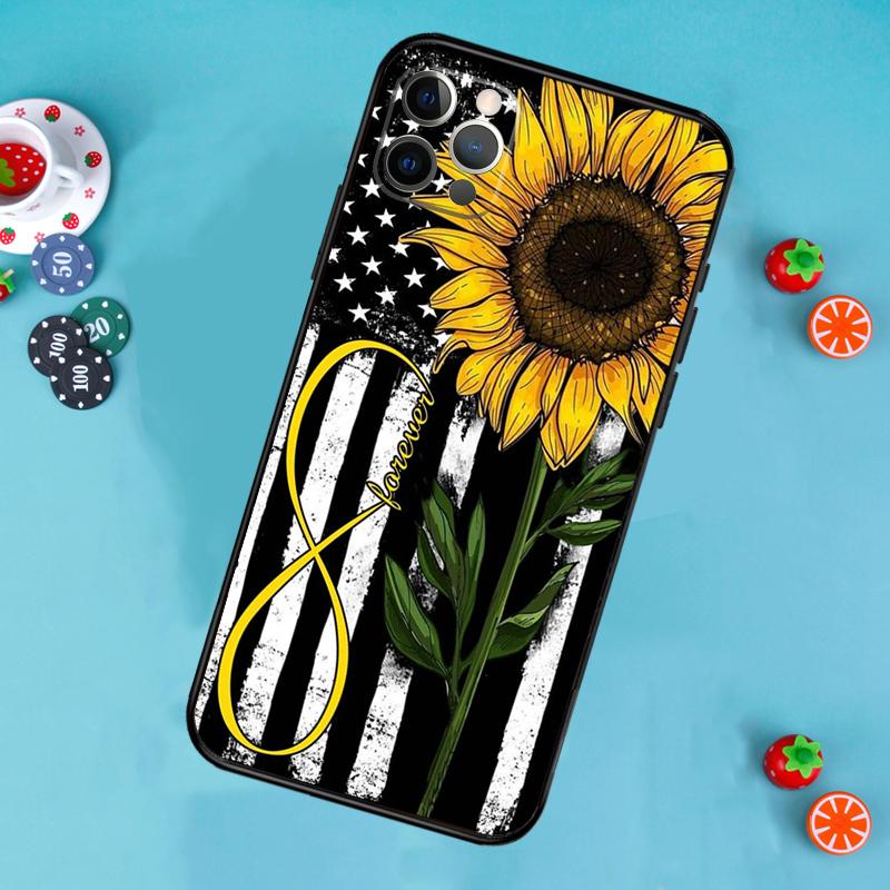 Sunflower Phone Case For iPhone 17 Air 16 15 14 13 12 11 Pro Max 12 13 mini 15 16 Plus 16e Cover Funda