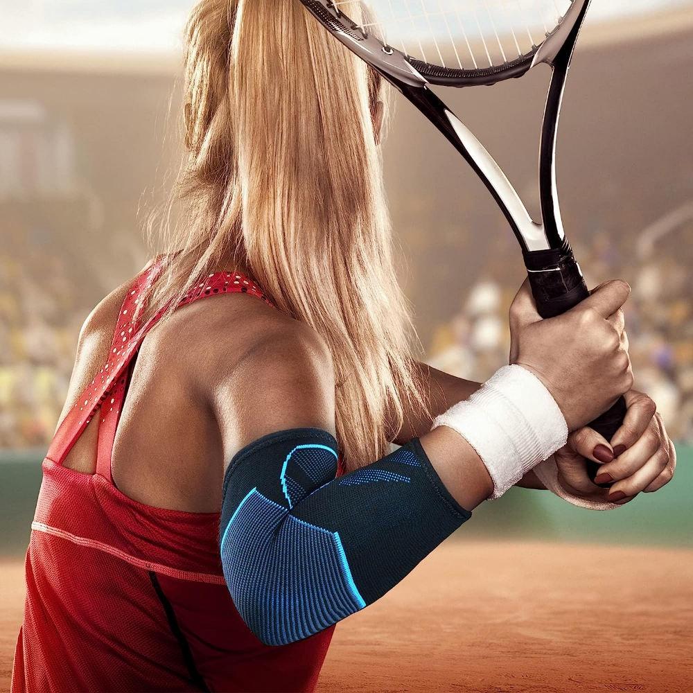 1Pair Sport Elbow Brace Compression Sleeves Elastic Arm Support Protector Men Women Weightlifting Arthritis Volleyball Tennis