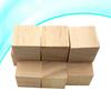 10Pcs Natural Pine Wood Cubes 20mm Smooth Square Blocks DIY Craft Materials for Art Alphabet