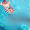 Thickened Striped Inflatable Pool Float