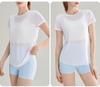 Women's Bamboo Yarn Hollowed Back Quick-Dry Yoga T-Shirt
