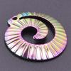 5pcs Color Chameleon Fish Tail Pendant Stainless Steel Charm Diy Jewelry Making Supplies Woman Shell Necklace Charms Accessories