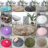 Round Rug For Living Room With Silk Wool Material And Tie Dye Pattern For Home Decor