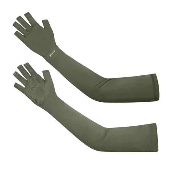 Men Sun Protection Gloves Open Finger Driving Gloves Anti-slip Palm