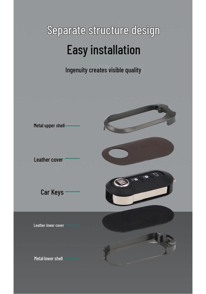Fiat C-Type Car Key Case