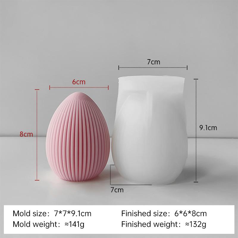 DIY Easter Bunny Egg Candle Mold Egg Shape Aroma Plaster Resin Decoration Silicone Molds Easter Candle Making Supplies