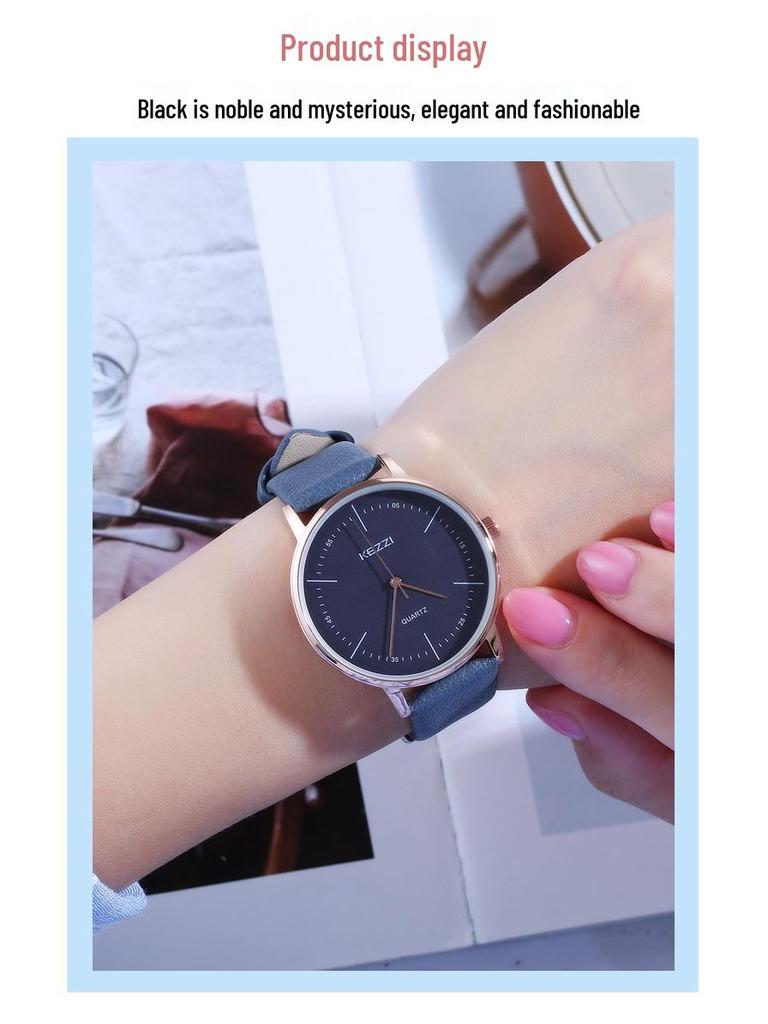 Kezzi 2023 Unisex Trendy College Style Engraved Casual Wristwatch