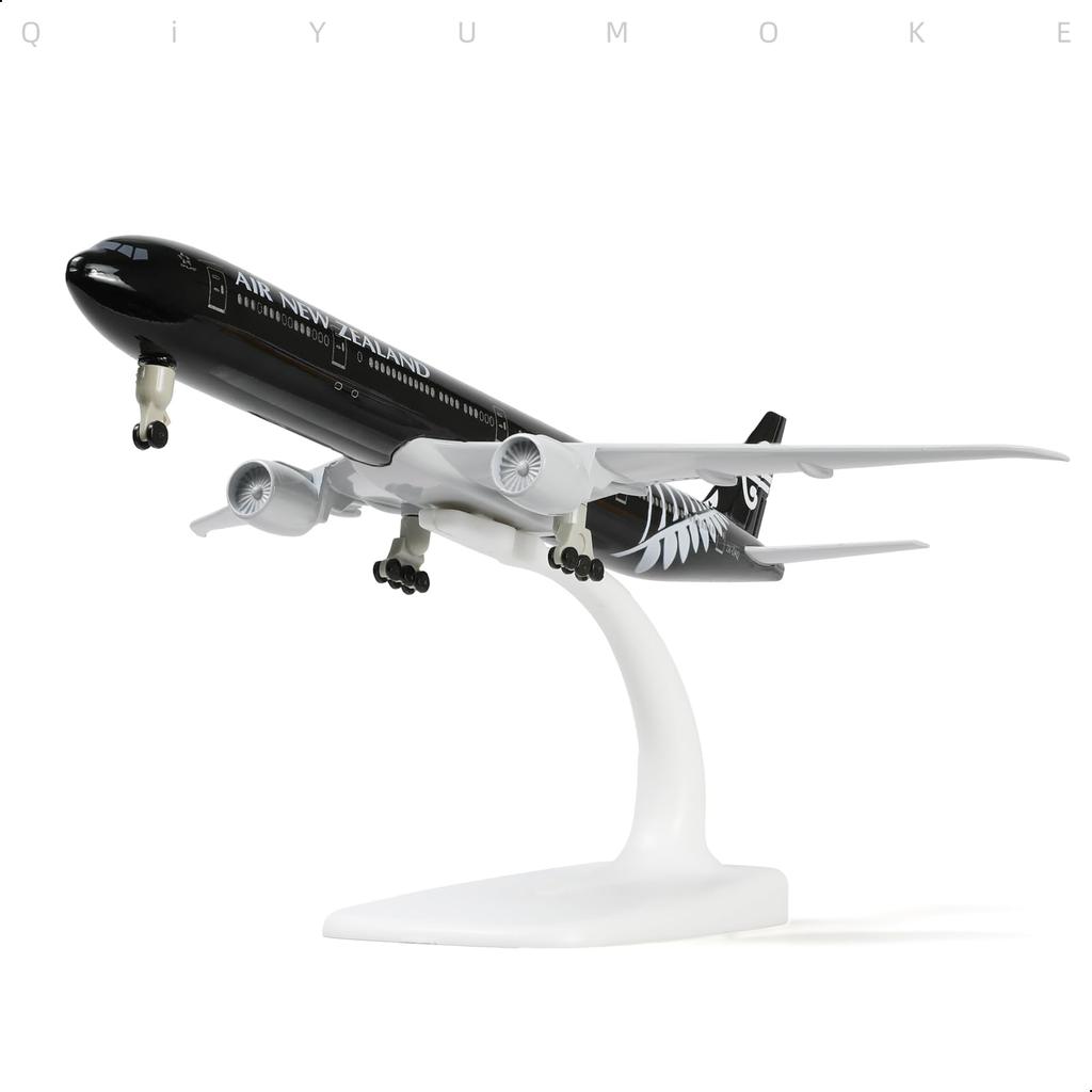 QIYUMOKE Boeing 777 New Zealand Diecast Metal Airplane Model with Stand 777 Finished Model for Adults with Stand inches Gift for Aviation Desktop