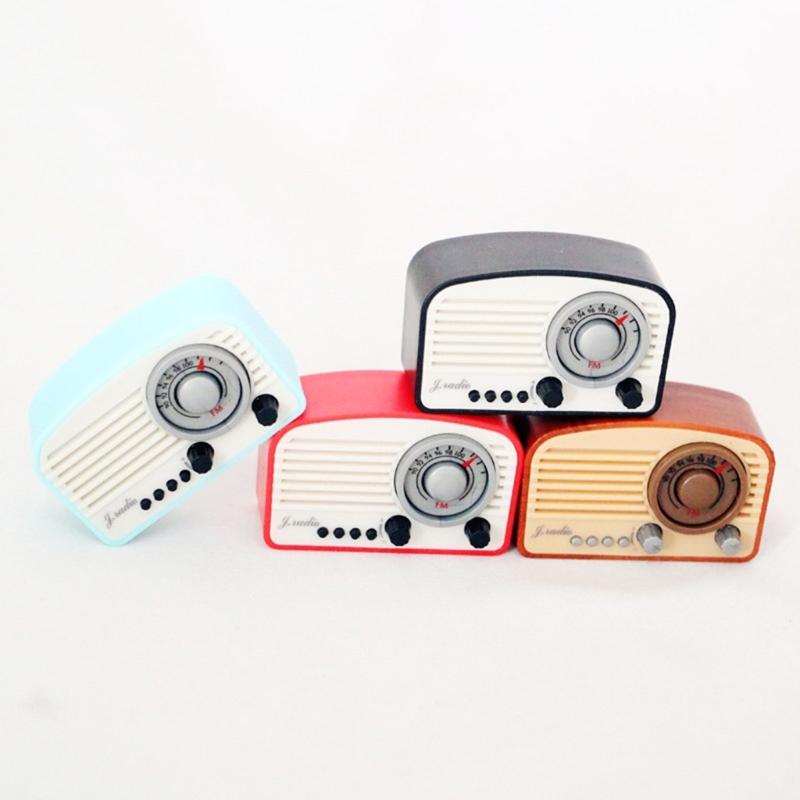 1:12 miniaturních simulací staromódního retro rádia, modelů magnetofonů, nábytku X3UC