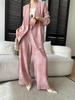 Sijan Early Spring New Arrivals Linen Blend High Intelligence Old Money Drip Suit Jacket Wide Leg Pants Set Sn