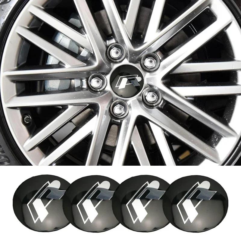 

VW GTI GOLF Valve Stems Caps 2026 Hot Volkswagen VW Hot Aerials 4Pcs 56mm Car Wheel Center Hub Cap Stickers Car Emblem Badge Dec