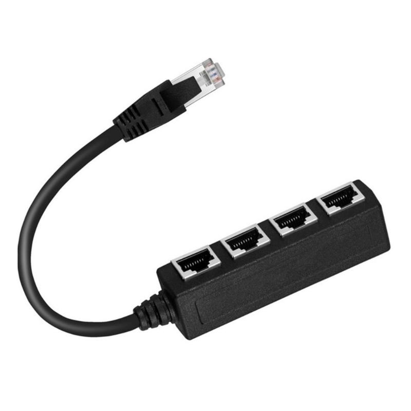 

Ethernet Splitter Cable 1 Male to 4 Female 1 to 4 Port Ethernet Connector Adapter for Laptop Computer PC Desktop 1