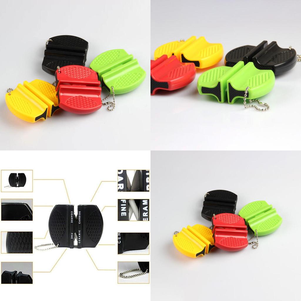 Compact Mini Knife Sharpener Portable Camping Tapered Knife Sharpening Stone Kitchen Tool In Vibrant Colors