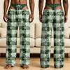 Men's Funny Sleep Pants with Brief Print for Halloween Novelty Pants