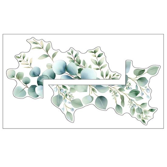 Light Switch Decal Green Leaf Vinyl Stickers Plant Leaf Design Waterproof