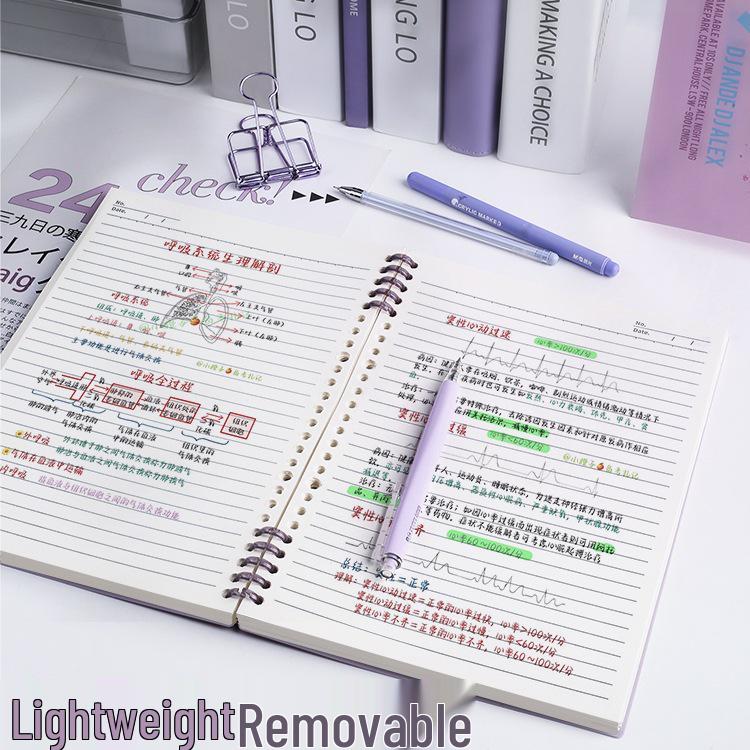 B5 Loose-Leaf Notebook: Hand-Friendly, Removable Coil, Thick A4 Paper, Perfect for Students