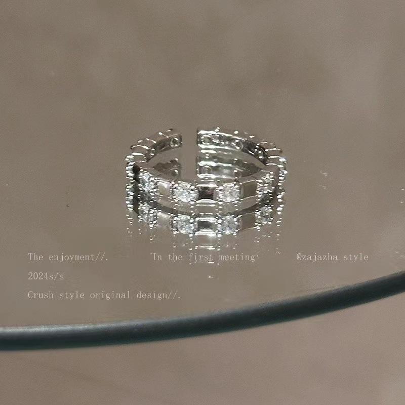 Bague ouverte polyvalente style coréen: Tempérament Élégant, Design de Personnalité Simple pour Femmes et Couples