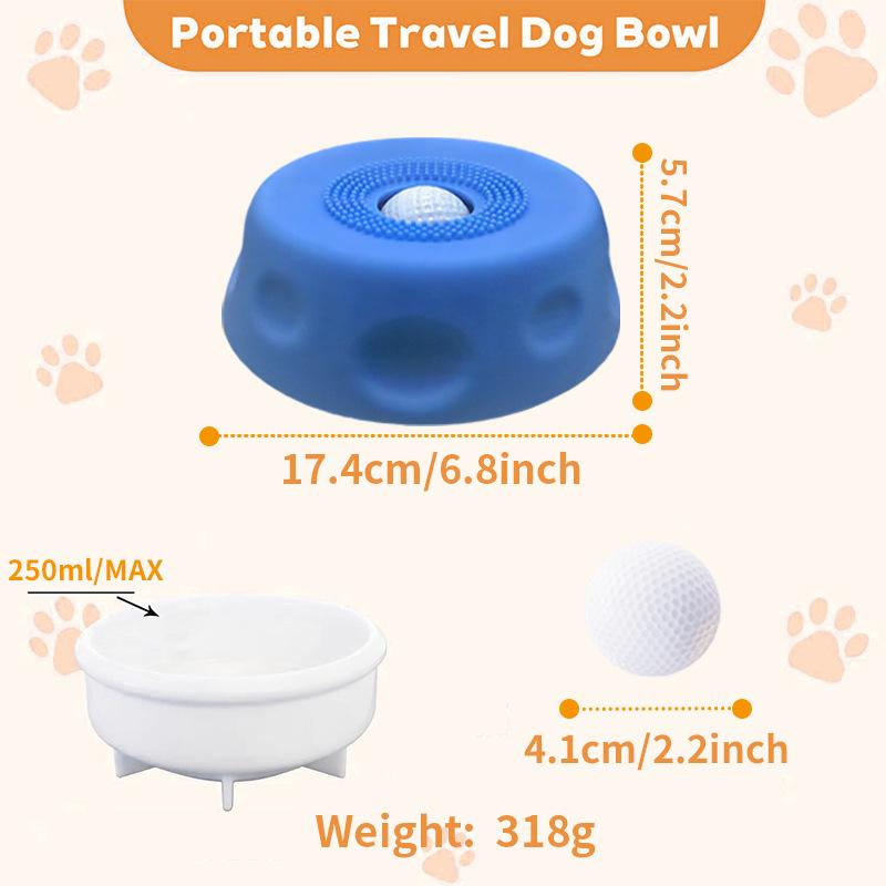 Non-Slip Base Slow Feeder Dog Bowl Ball-shaped Design Anti-Slip Anti-Choking Bowl Interactive Dog Licking Bowl Pet Feeding